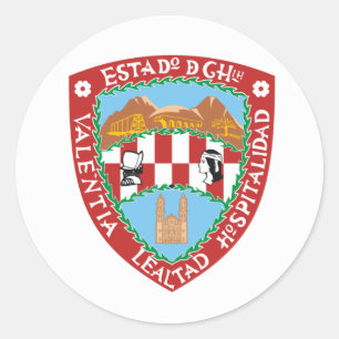 Flag of Chihuahua Classic Round Sticker