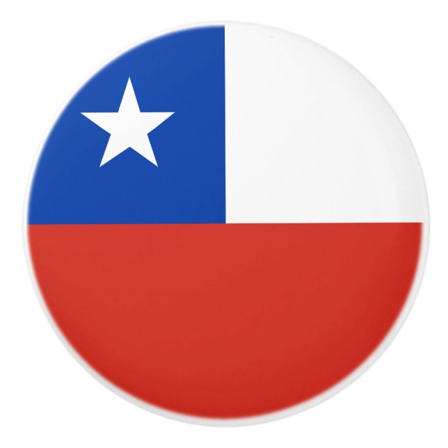 Flag of Chile Ceramic Knob (Front)