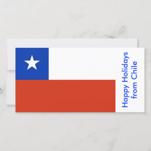 Flag of Chile, Happy Holidays from Chile Holiday Card