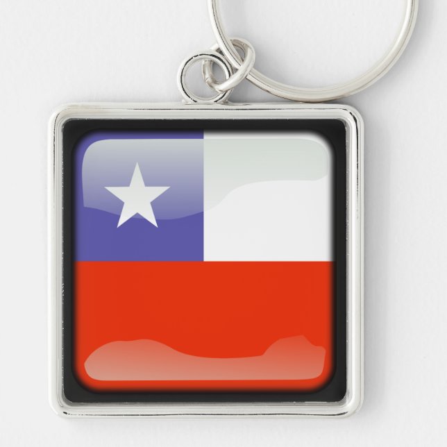 Flag of Chile Key Ring (Front)