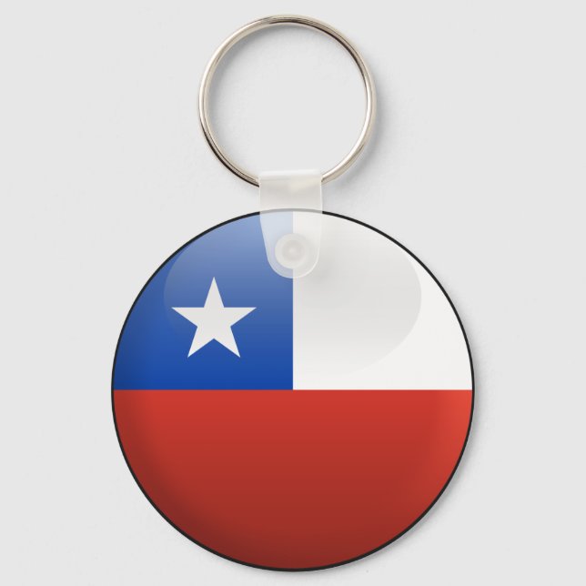 Flag of Chile Key Ring (Front)