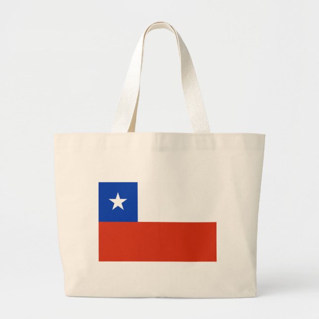 Flag of Chile Large Tote Bag (Front)