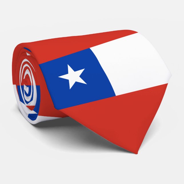 Flag of Chile Tie (Rolled)