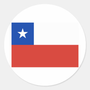 Flag of Chile  Tshirts, Buttons, Apparel Classic Round Sticker