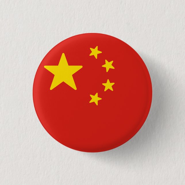 Flag of China 3 Cm Round Badge (Front)