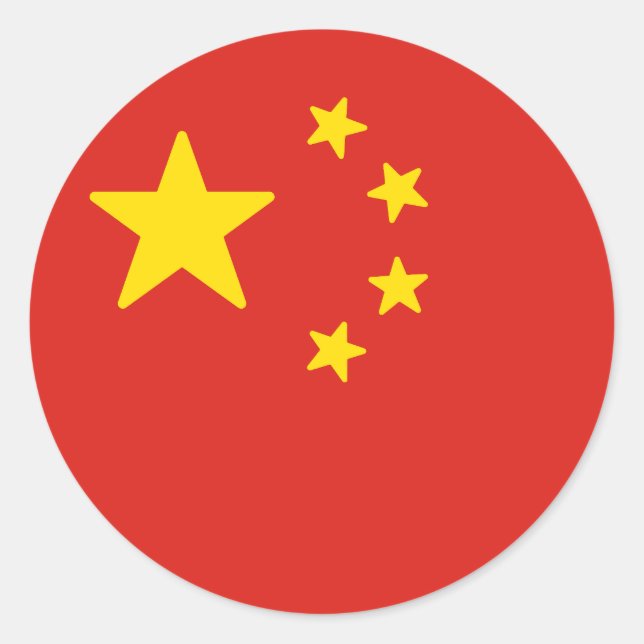 Flag of China Classic Round Sticker (Front)