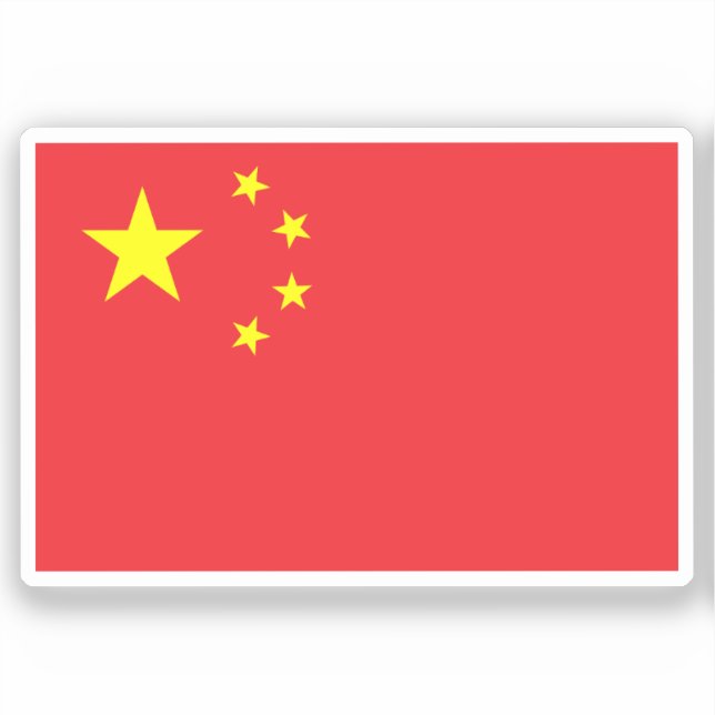 Flag of China custom-cut  (Front)