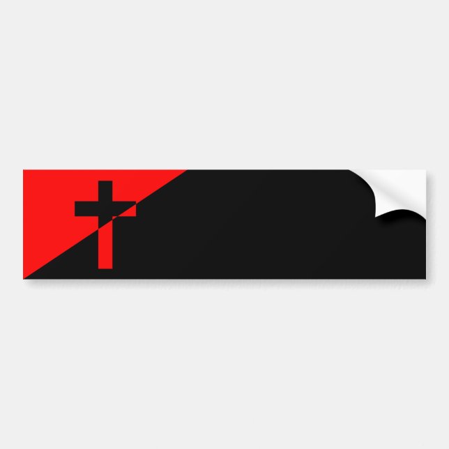 Flag of Christian Socialism/Anarchism Bumper Sticker (Front)