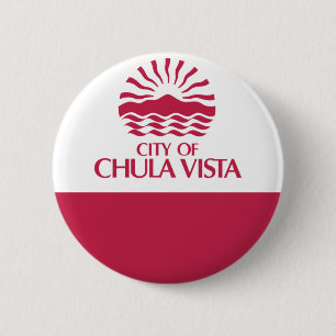 Flag of Chula Vista, California 6 Cm Round Badge