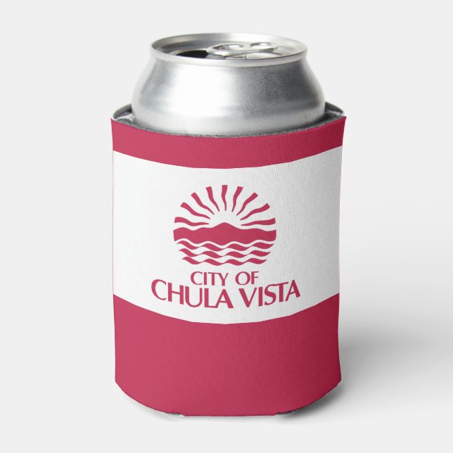 Flag of Chula Vista, California Can Cooler (Can Front)
