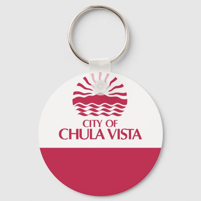 Flag of Chula Vista, California Key Ring (Front)