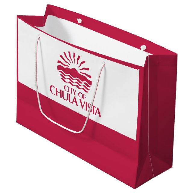 Flag of Chula Vista, California Large Gift Bag (Front Angled)