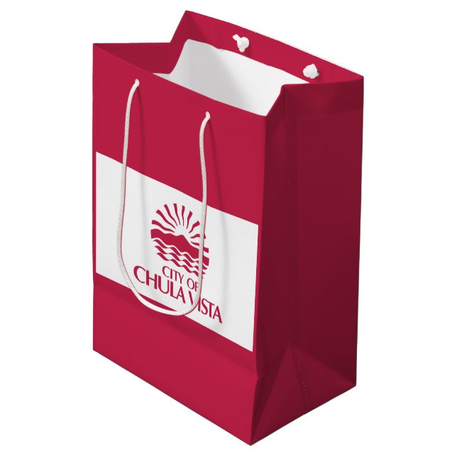 Flag of Chula Vista, California Medium Gift Bag (Front Angled)