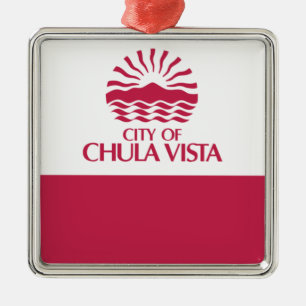 Flag of Chula Vista (California) Metal Tree Decoration