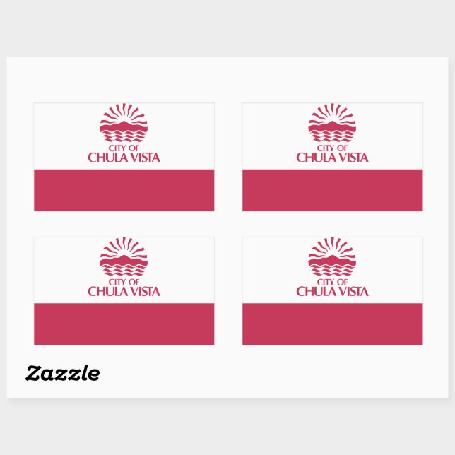 Flag of Chula Vista, California Rectangular Sticker (Sheet)