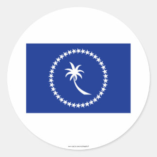 Flag of Chuuk Classic Round Sticker