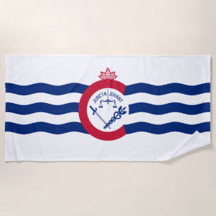 Flag of Cincinnati (Ohio) Beach Towel