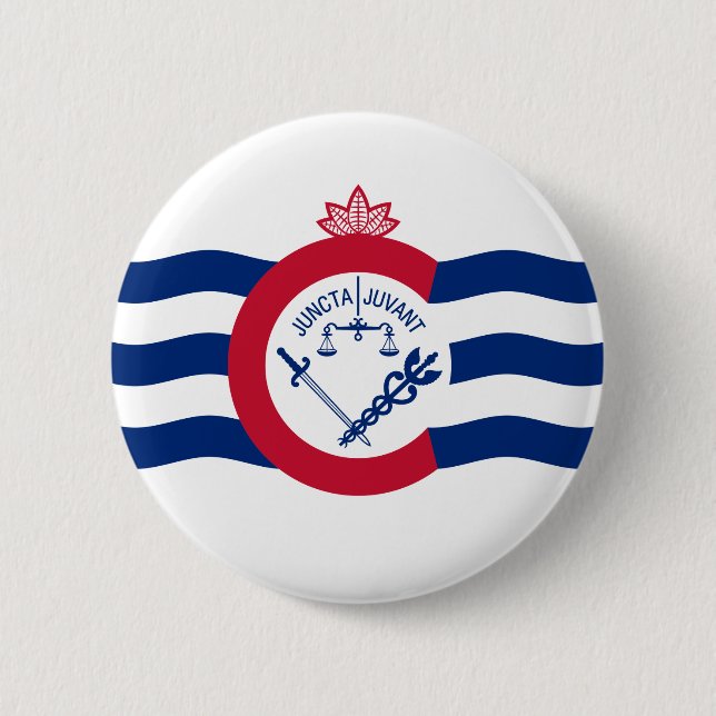Flag of Cincinnati, Ohio Button (Front)