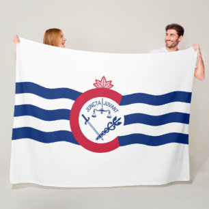 Flag of Cincinnati (Ohio) Fleece Blanket