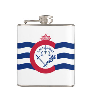Flag of Cincinnati, Ohio Hip Flask