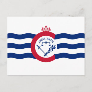 Flag of Cincinnati, Ohio Postcard