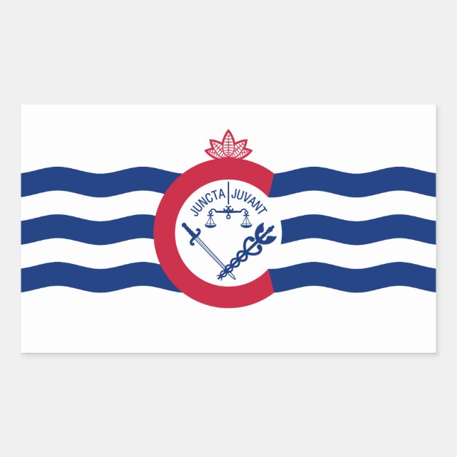 Flag of Cincinnati, Ohio Rectangular Sticker (Front)