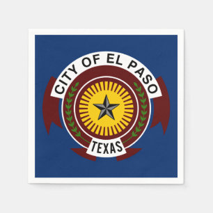 Flag of City of El Paso, Texas Napkins