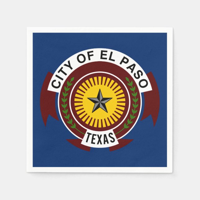 Flag of City of El Paso, Texas Napkins (Front)