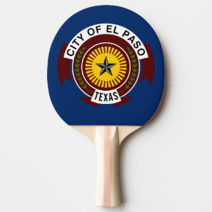 Flag of City of El Paso, Texas Ping Pong Paddle