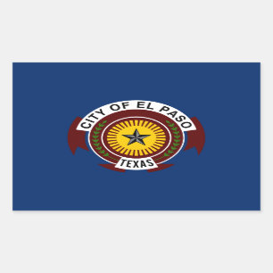 Flag of City of El Paso, Texas Rectangular Sticker