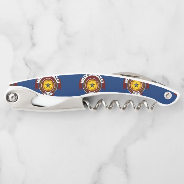 Flag of City of El Paso, Texas Waiter's Corkscrew (Front)