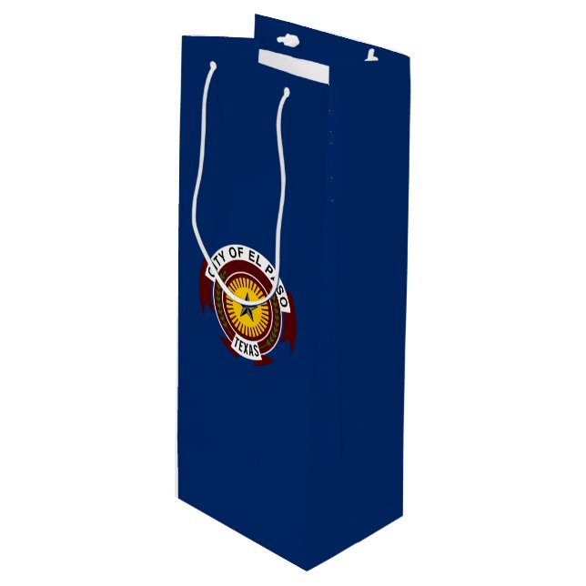 Flag of City of El Paso, Texas Wine Gift Bag (Front Angled)