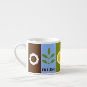 Flag of city of Fresno, California Espresso Cup