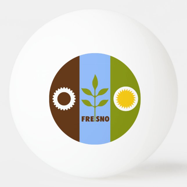 Flag of city of Fresno, California Ping-Pong Ball (Front)