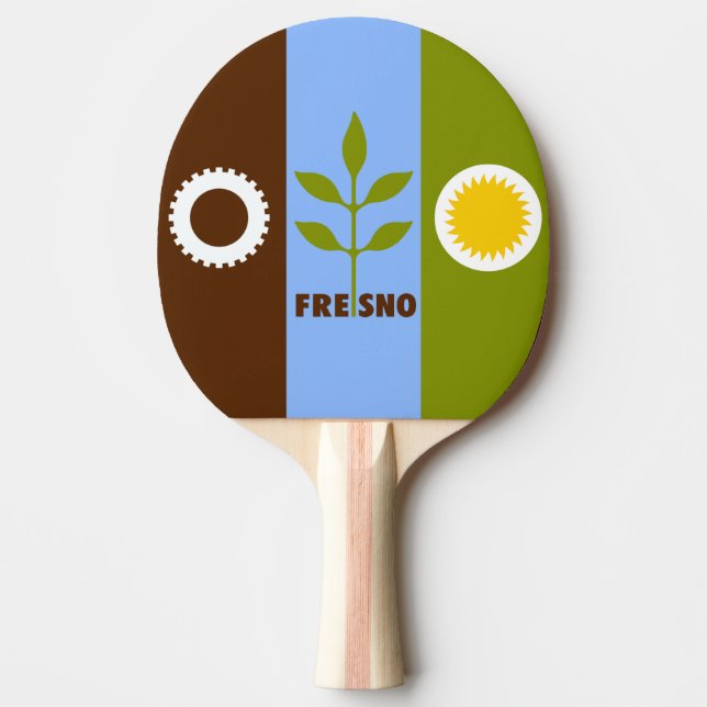 Flag of city of Fresno, California Ping Pong Paddl Ping Pong Paddle (Front)