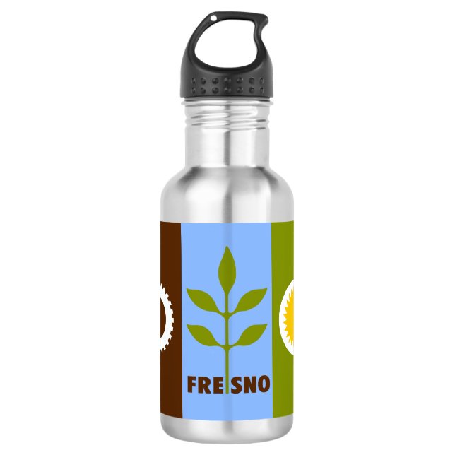 Flag of city of Fresno, California Stainless Steel 532 Ml Water Bottle (Front)