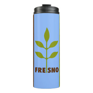 Flag of city of Fresno, California Thermal Tumbler