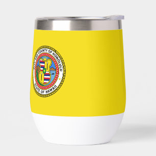 Flag of city of Honolulu, Hawaii Golf Hat Clip