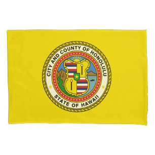 Flag of city of Honolulu, Hawaii Golf Hat Clip Pillowcase