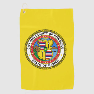 Flag of city of Honolulu, Hawaii  Golf Towel