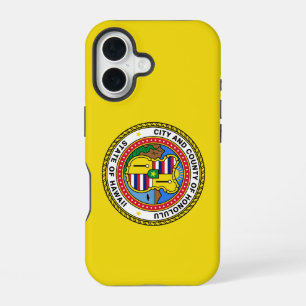 Flag of city of Honolulu, Hawaii iPhone 16 Case