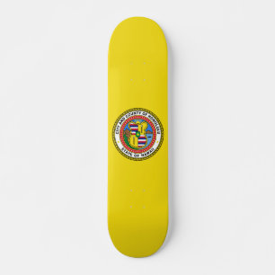 Flag of city of Honolulu, Hawaii Skateboard