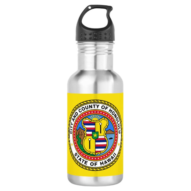 Flag of city of Honolulu, Hawaii Stainless Steel W 532 Ml Water Bottle (Front)