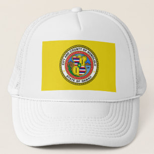 Flag of city of Honolulu, Hawaii Trucker Hat