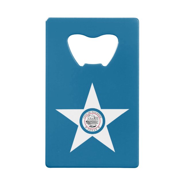Flag of city of Houston, Texas Credit Card Bottle  (Front)