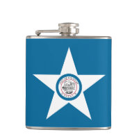 Flag of city of Houston, Texas Hip Flask
