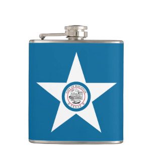 Flag of city of Houston, Texas Hip Flask