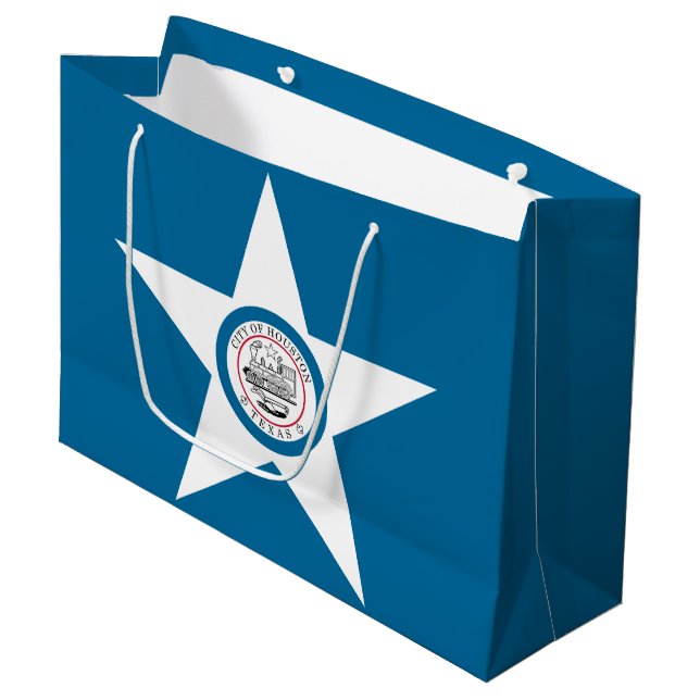 Flag of city of Houston, Texas Large Gift Bag (Front Angled)