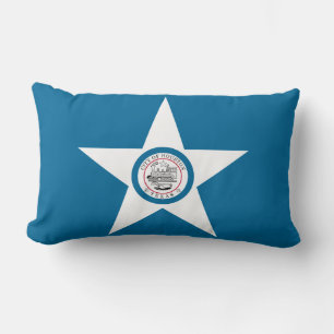 Flag of city of Houston, Texas Lumbar Pillow