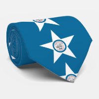 Flag of city of Houston, Texas Neck Tie
